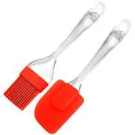 ShopiMoz Set of Silicone Basting Brush Spatula Kitchen Cooking Butter/Oil Applying (Multicolor)