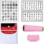 Royalkart Nail Art Stamping Kit For Women Tip Guides For Nails Nail Stamper For Nailart