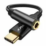 Kinsound USB Type C to 3.5 mm Audio Jack Connector, Hi-Res DAC Headphone Converter Adapter for Samsung Galaxy S23/S22/S21 Plus, OnePlus11/10/9/8/7, Google Pixel 7/6/5/4/ & Other Type C Phones_BLACK