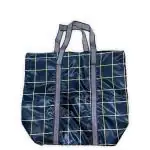 TUGS: The Unique Green Solutions Big Heavy Duty Large Eco Waterproof Cotton Canvas Cloth Grocery Shopping Bag PACK of 2 size breadth - 21inch length - 18 inch (3+3 inch gusset) with side zipper pocket