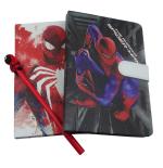 Vara Decor set of two handcrafted spider-man print diary with designer pen