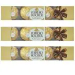FERRERO ROCHER Chocolate Pack of 3 (50g[4units] X 3 pac)