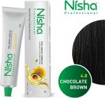 Nisha Professional Permanent Hair Colour Creme Black Hair color 1.0, 60gm 100% Gray Coverage Anti Aging Professional Salon Hair Colour
