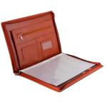 JSTBUY LABEL Brown Faux Leather File Folder - B4