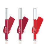 Flicka 3 Tomato Liquid Lipstick Combo -Pink,Mauve & Crimson Red |Non Transfer Liquid Matte Lipstick
