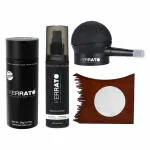 Kerrato Hair Fibres 28gm (DARK BROWN), Kerrato Fibre Hold Spray (100ml), Optimizer Comb and Pump | Kerrato Hair Fiber Combo Kit