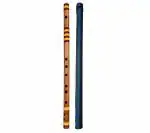 Nadvenu Music Flutes Premium Concert Quality Scale A Sharp Bass Bansuri Flute Right Hand 22 inches (56cm) with velvet cover and Rexene bag (music Instrument) . (WHITE BAMBOO) 61 x 2.5 x 2.5 Centimeters
