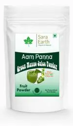 Sara Earth Aam Panna Green Mango Juice Powder |No Artificial colour | Natural & Refreshing 100gm (Pack of 1)