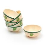 Red Butler Bamboo Fibre Dinner Bowl - a Set of 6 Pieces | 4-inch Bowl Featuring a Leaf Design