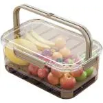 ECOVISTA Fruit storage container Refrigerator Fresh-Keeping Box, Fruit Storage Containers for Fridge with Lids, Airtight Food Storage Containers, Meal Prep Container for Picnic (Multicolor) (Pack of 1)