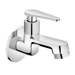 ENNIUS Bib Cock paan Body Brass Tap |Faucet with Chrome Finish | Wall Mounted Bib Tap for Bathrooms, Washing Areas, Gardens (Pack of 1)