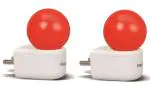 Philips Joy Vision Coral Rush 0.5-Watt Led Bulb (Red And Pack Of 2)
