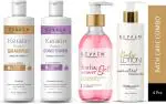 Sevaen Keratin Shampoo, Keratin Conditioner, Bath And Gel Shower And Body Lotion For Men And Women - 4 Pc