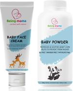 Being mama White Baby Face Cream 100 gm And Baby Powder 100 gm - Pack Of 2