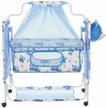 FunBaby Baby Cradle with Mosquito net and Pillow (Blue)