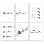 SIMPLY INKED Words of Wisdom Temporary Tattoo Pack of 6, Designer Tattoo for All (Words of Wisdom Tattoo Pack)