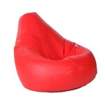 Inkcraft Solid Bean Bag Chair for Bedroom, Living Room Lounger - Without Beans (XL, Red)