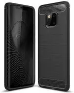 A ACCESSORIES KART Huawei Mate 20 Pro Black Silicon Ultra Grip Back Cover with Kick Stand