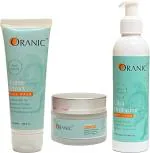 ORANIC Plant Derived Body Lotion, Face Cream and Face Wash Paraben and SLS Free Orange Peel Extract (pack of 3)