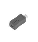Pmw - Type A Male to Type B Female - Pack of 2 - Black Micro USB Female Type - B to Mini USB Male Type - A Adapter Connector Converter