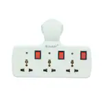 Aster 3 pin Universal Multi Plug Wall Point Socket Extension Board with Fuse Surge & Short Circuit Protection