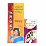 HERBSHD HEMKALP SYRUP 200ml &HEALTH AIM CAPSULE (COMBO PACK )