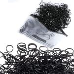 ECHSRT Mini black rubber bands Small black hair bands Black elastic bands Tiny rubber bands black Black hair ties Black mini elastics Black hair elastics Black tiny hair bands (PACK OF 888)