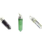 Astroghar Clear Quartz Amethyst Green Aventurine Crystal Healing Crystal Green Pendant For Men And Women