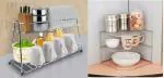 Somkala Homedmart Steel Corner Rack, Spice Rack