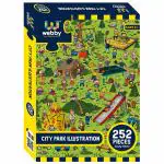Webby Card Board City Park Illustration Jigsaw Kids Puzzle Set, 252 pcs