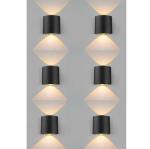 Gesto Wall Lights - 2W IP65 Waterproof Wall Lamp,2 Way Exterior Wall Light for Decoration| Up Down Light for Balcony | Outdoor Wall Lights for Elevation,Garden & Patio Lights -(Warm White)-Pack of 6