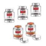 Hazel Stainless Steel See Through Container 1000 ml (Set of 5)