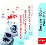 Niks Washing Machine Cleaner | Premium Scale Cleaning Powder | Washing Machine Drum/Tub Cleaner | Dish Washer Cleaner | Easy to Use 100gm (Pack of 3)