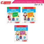 Cardinal Cursive Alphabet Letter Writing Practice Books Set of 3| Cursive Capital and Small Letter Kindergarten Book for Kids Ages 3-7 Years
