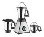 Preethi Steele MG-206 110V, 550W, 3 Jar Mixer Grinder, Silver & Black