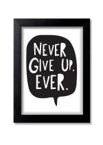 Blue Nexus Never Give Up Ever Motivational Quotes Wall Poster with Wall Frame Room Art Painting Collection A4 size 10x13