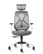 Magnus Seatings EXCLUSIFF White Zen High Back Ergonomic Office Chair with 2D Arms, Multilock with seat Slider, Adjustable Lumber Support and Headrest (Nylon, White, Pack of 1)