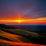 Love Creation A4 Size poster print for creative wall art- crimson-horizon-9444( Sticker)