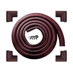 Kids Station Made in India Baby Proofing Edge and Corner Protector Combo Pack, Extra Dense Table Corner Protector and Rubber Edge for Kids Safety (50g/mt, L-Shape, 2m+4, Brown)