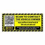 MeraVaahan( Pal Son's) Instant Smart Vehicle Safety QR Stickers for Car Owners | Emergency Alerts, Free Calling, Callertune Feature, No Phone Number Sharing | Pack of 2