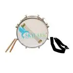 SKYLARK INTERNATIONAL Side Drum Dhol Silver 14 inches Steel With Free Sticks and Belt Good Quality