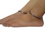 Mewow Trends Hand of Protection Adjustable Alloy Anklet (Pair of 2)