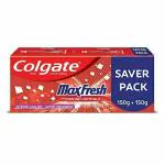 Colgate MaxFresh 300g (150g x 2, Pack of 2) Anticavity Toothpaste Gel, Spicy Fresh (Saver Pack)