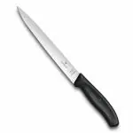 Victorinox Swiss Classic Fish Filleting Knife - Stainless Steel Sharp & Flexible Chef Knife, Black, 20cm, Swiss Made