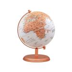 WINNER'S Prime Rotating Globe with Metal Arc & Round Stand | Educational Deatailed Globe for Kids, Students, Classroom | Antique Gift/Travel Decorative Showpiece/Home Office(Rose Gold)(GP606RG)