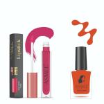 ASMEE Classic Nail Polish, Quick Dry, Glossy Gel Finish, Paraben Free, buy nail polish & get lipstick free Magic Orange Nailpolish and Tulip Lipstick
