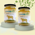 Earthomaya A2 Desi Cow Ghee (2 L) | Glass Jar| Curd-Churned| Handmade (Pack of 2)