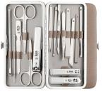 Beauté Secrets Manicure Set Nail Clippers Kit Manicure Pedicure Gift Set, 16Pcs Professional Stainless Steel Pedicure Care Tools Women Travel Grooming Kit with Portable PU Leather Case