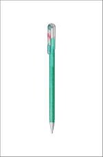 Pentel Hybrid Dual Metallic 1.0 MM Roller Gel Pen | Pack of 3 | Two Toned Ink | Pigment Glitter & Dye Ink | Ideal For DIY Art & Decorative Writing (K110-D) (Turquoise Green + Metallic Red & Green)