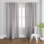 TailoringIndia Digital White Texture Design Printed Light Grey Curtains for Windows, Doors, and Extra-Long Doorways - Elegance Redefined, Set of 1,pcs (Door - 7ft)